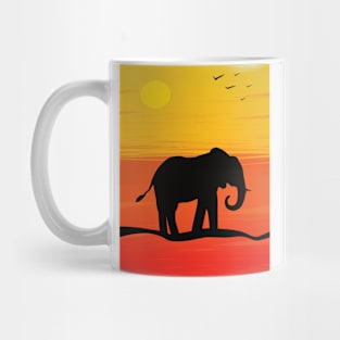 Sunset Elephant Mug